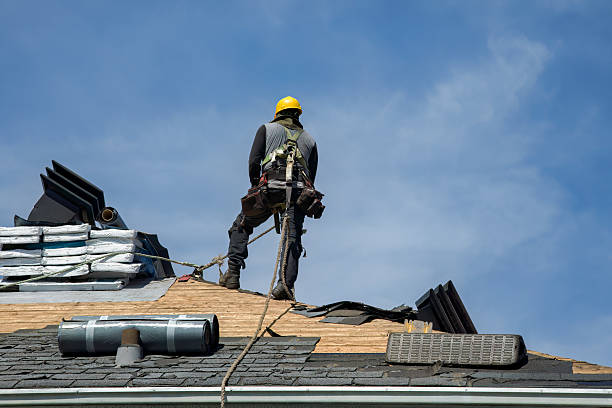 Professional Gutter Installation technician working in Camak, GA